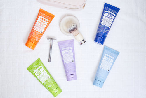 Shaving with Dr. Bronner's